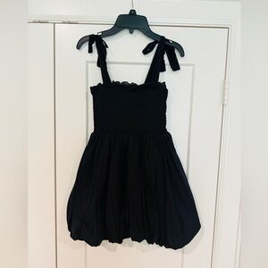 Katie J NYC Girls Black Balloon Dress